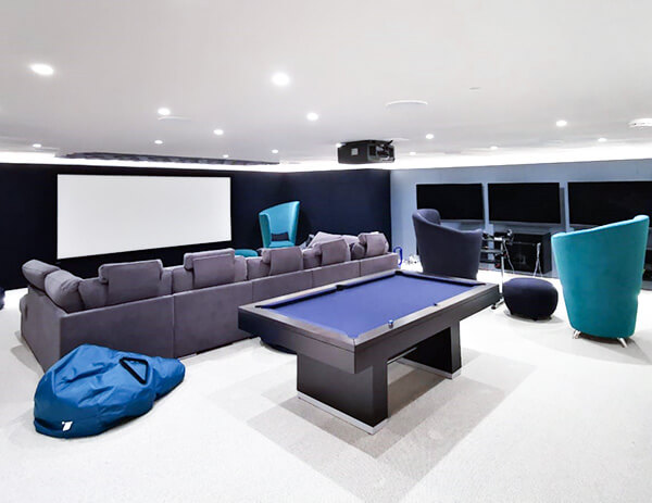 Interior design and home cinema