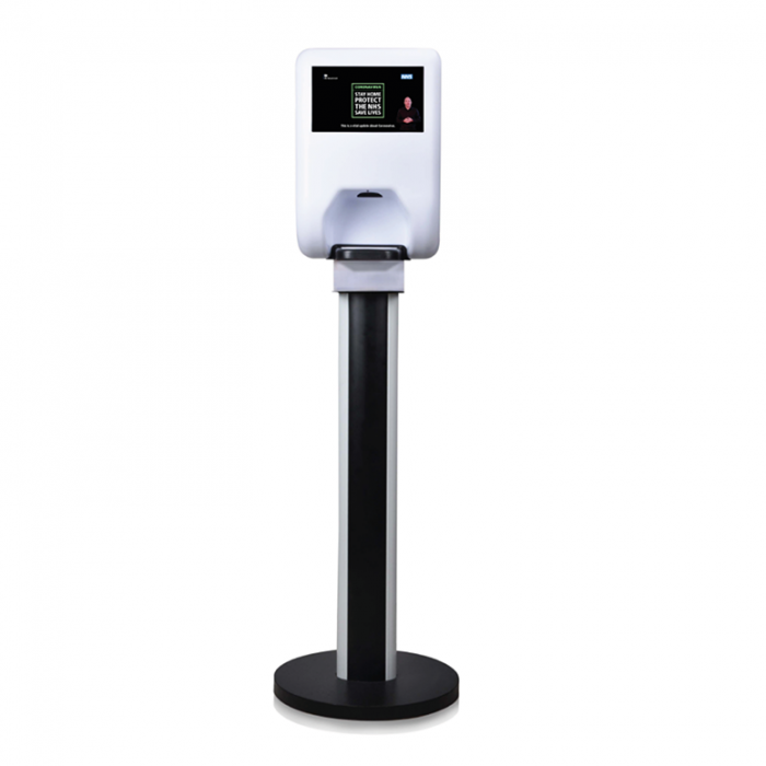 Hand sanitiser unit with stand.