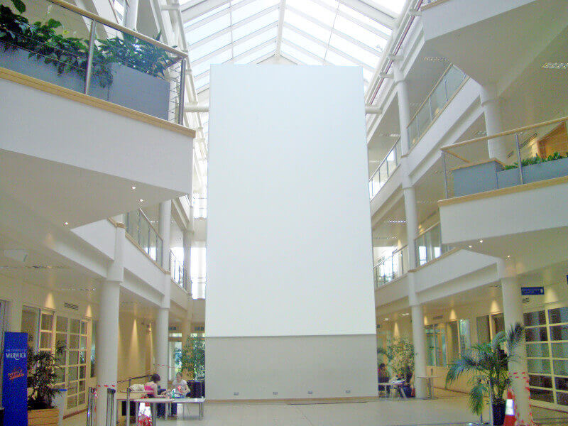 Large acoustic cotton canvas ClothGrip Panel University of Warwick.