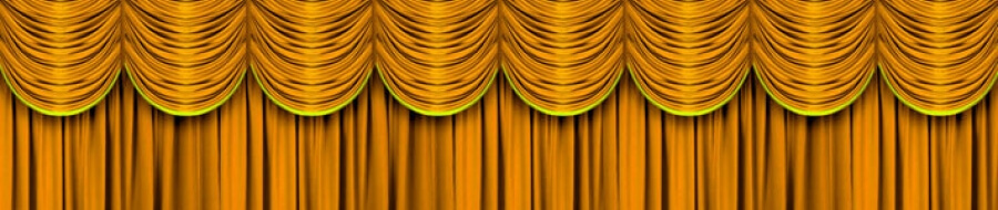 gold stage curtains