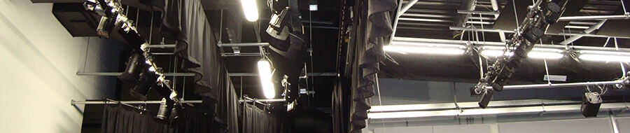 Heavy duty stage curtain track for theatre and multi-purpose spaces